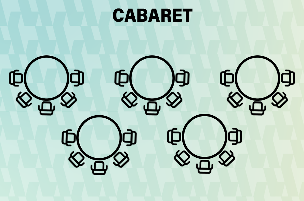 cabaret (half moon - crescent) room layout