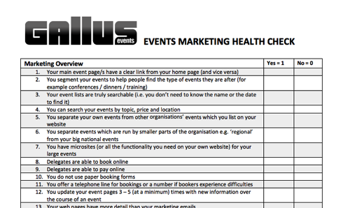 Event marketing checklist