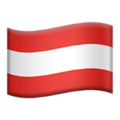 Flag: Austria on Apple iOS 13.3