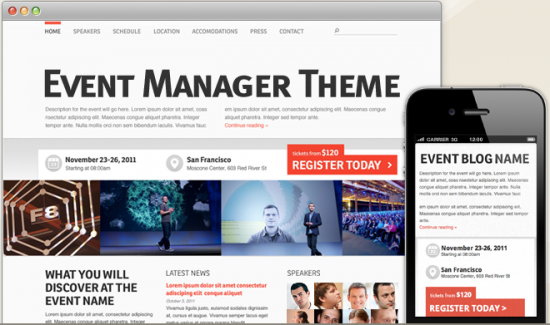 wordpress theme for events