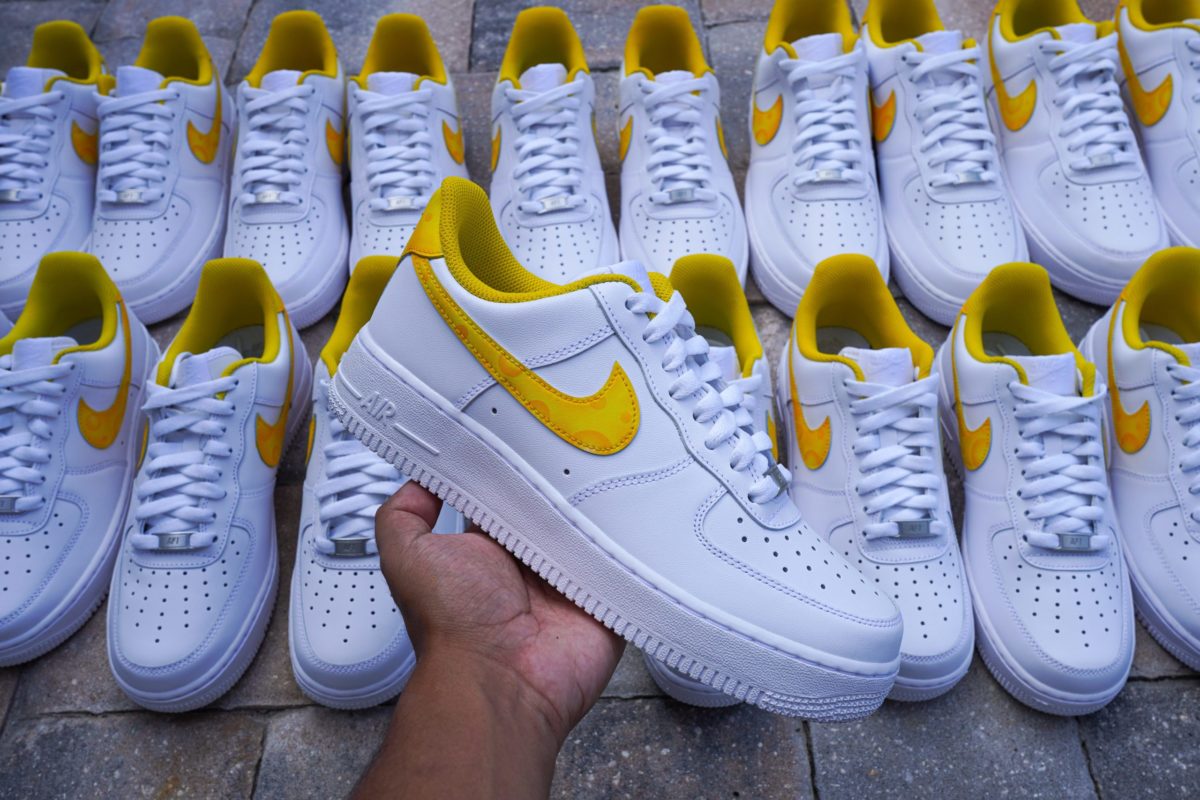 LV Colour changing AF1s  Cute nike shoes, White nike shoes, Custom nike  shoes