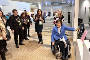 Rosemarie Rossetti leads accessibility tour