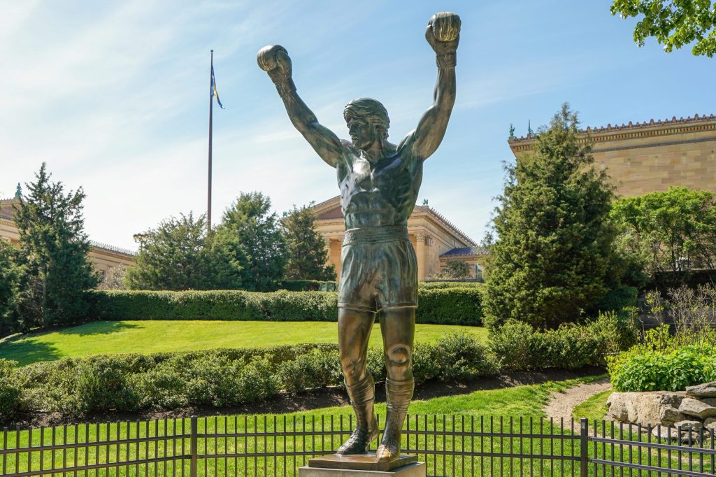 Rocky statue