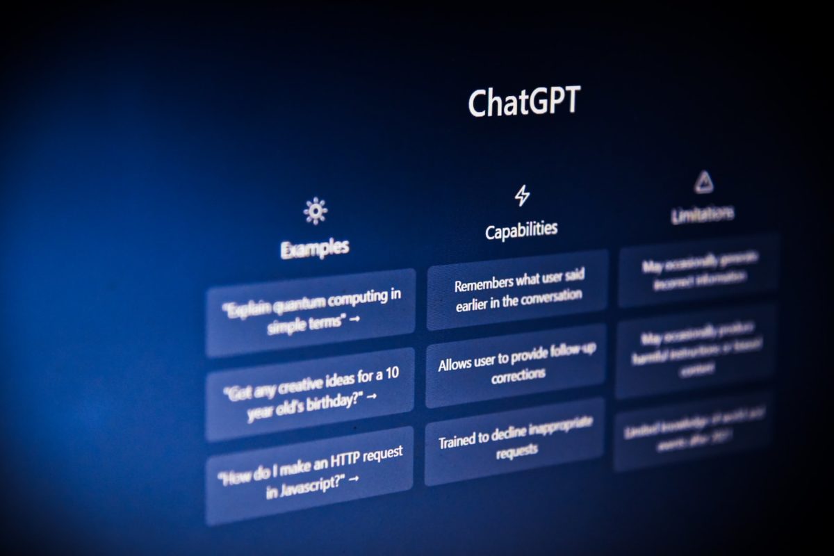 a computer screening the ChatGPT prompt screen