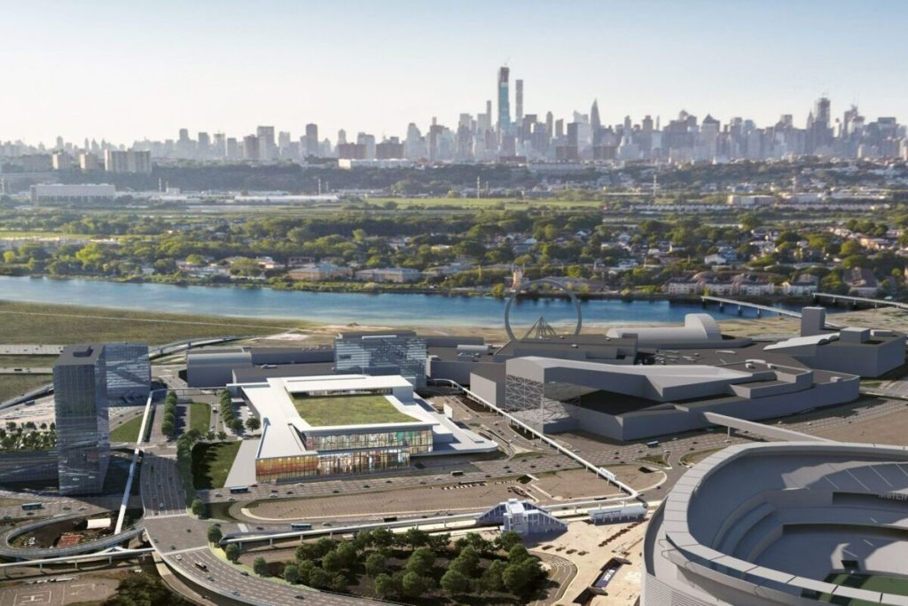 Meadowlands with NYC skyline in distance