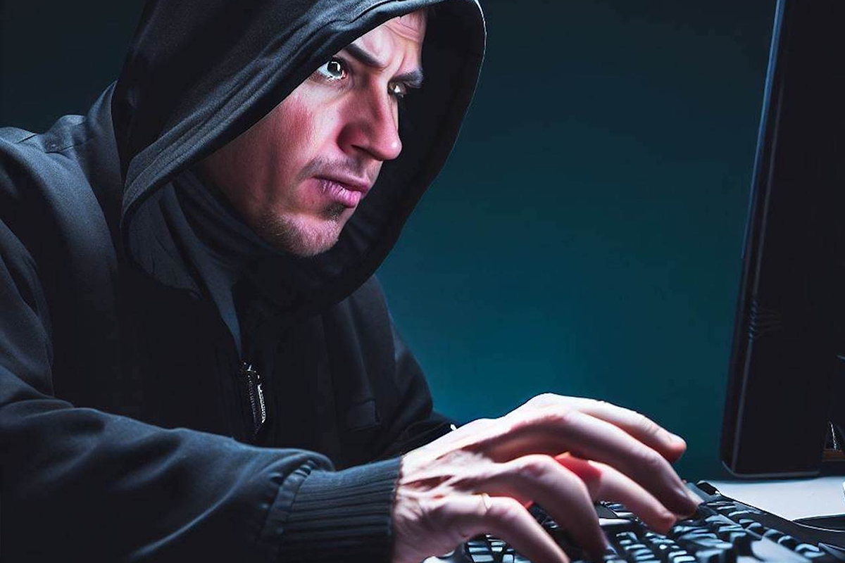 criminal behind a computer