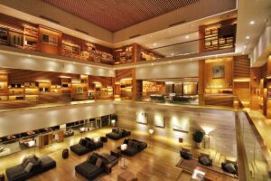 Modern hotel lobby