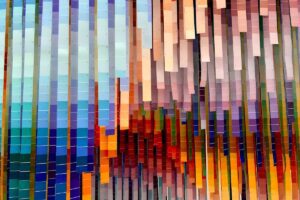 Multicolored abstract wall art photo