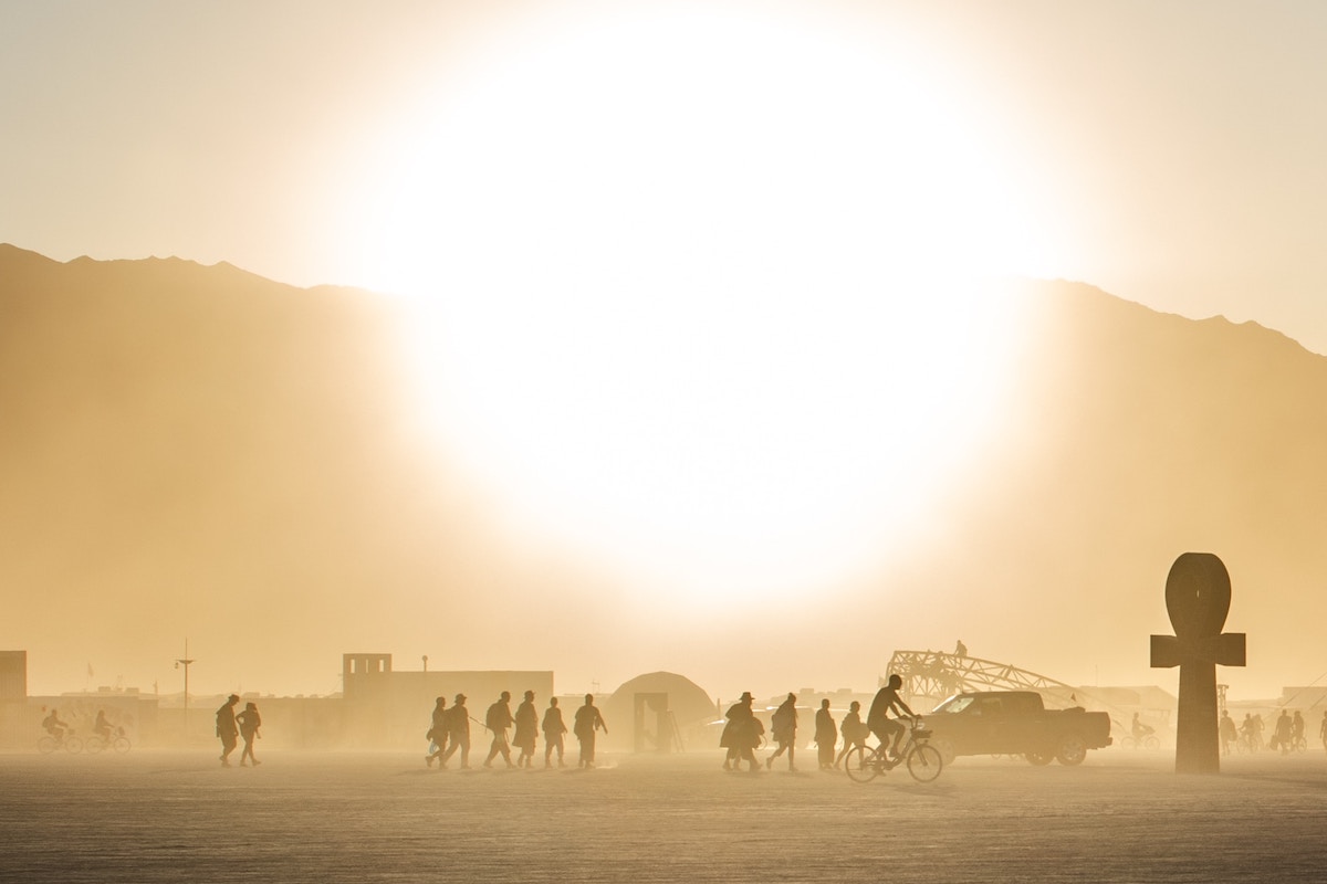 Burning Man in Nevada desert