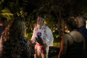 Indigenous man at resort in Mexico
