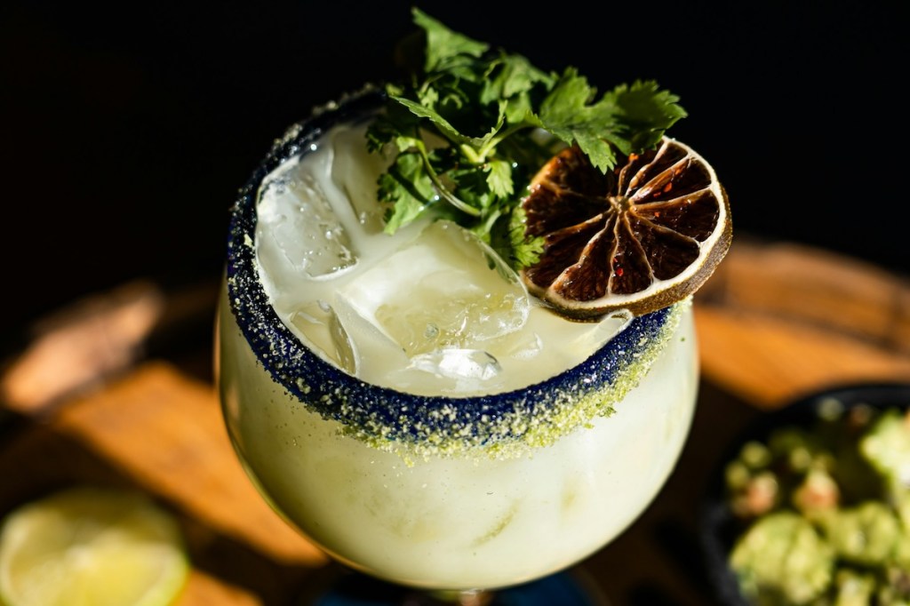 A fancy margarita with a special garnish