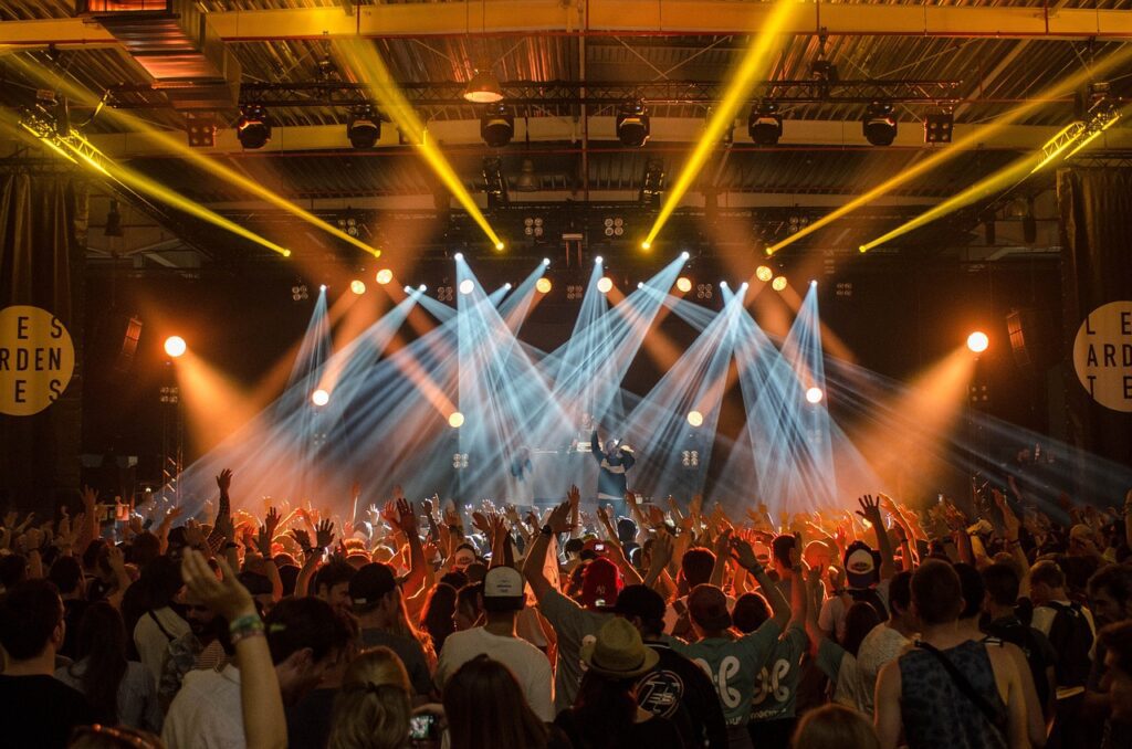 Audience enjoying a live concert