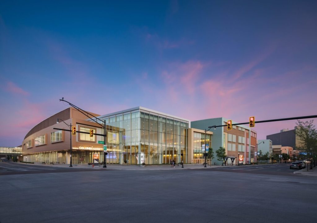 Exterior of convention center managed by ASM