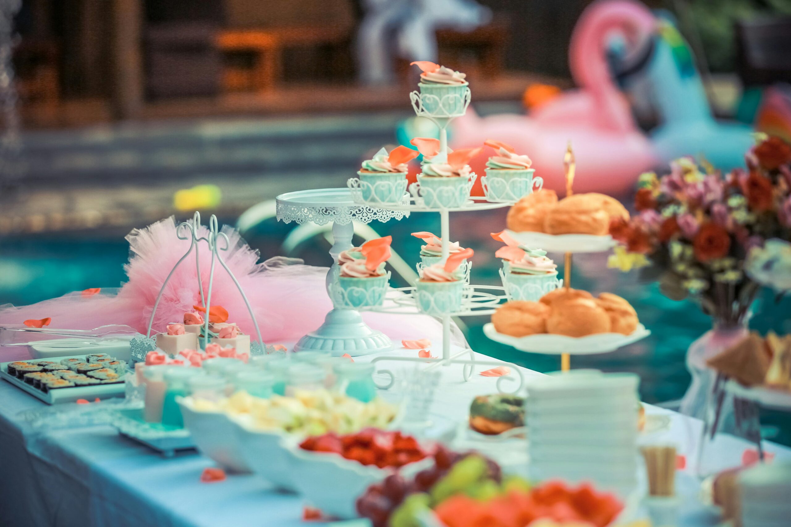 cupcakes catered on a dessert table - why is event catering so important