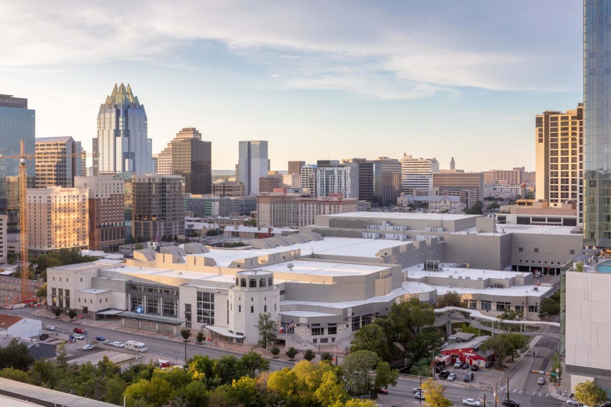 Aerial view of Austin Convention Center