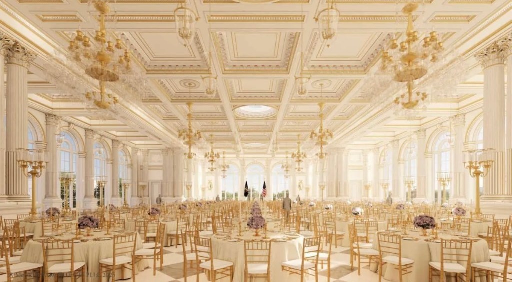 Rendering of Trump White House ballroom