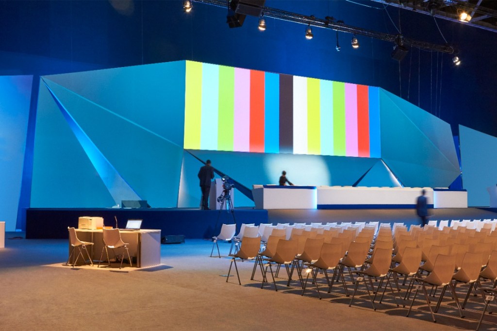 Stage constructed by production company