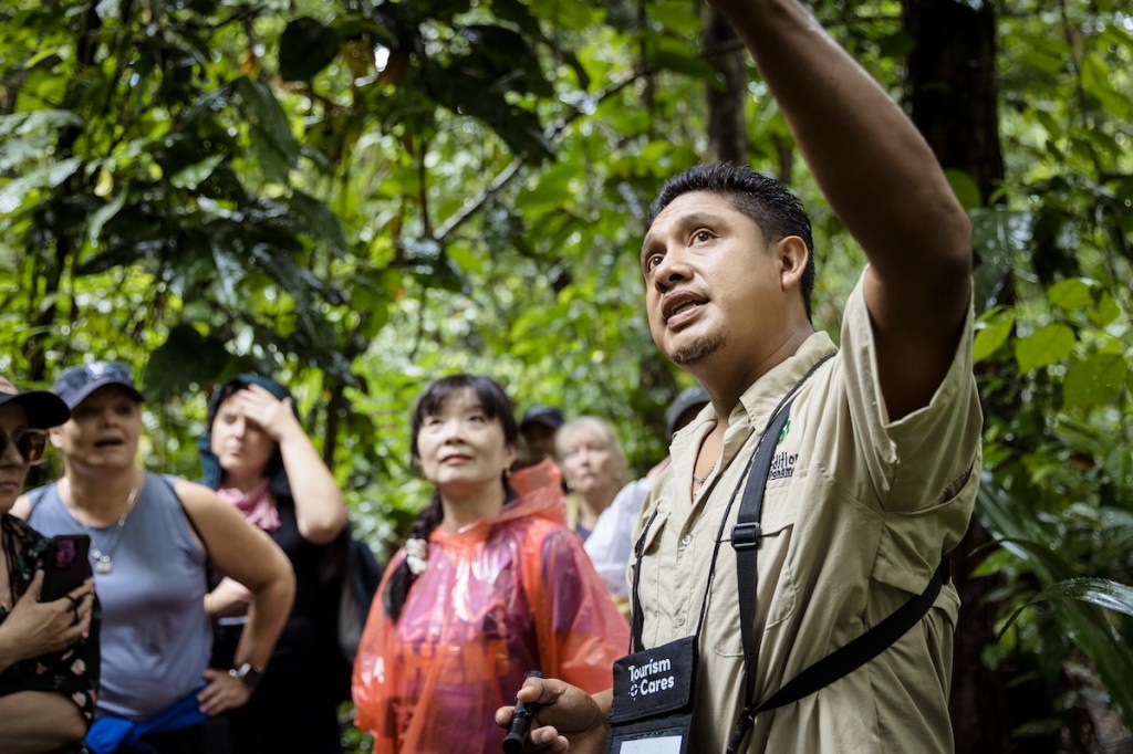 tour guide in the woods