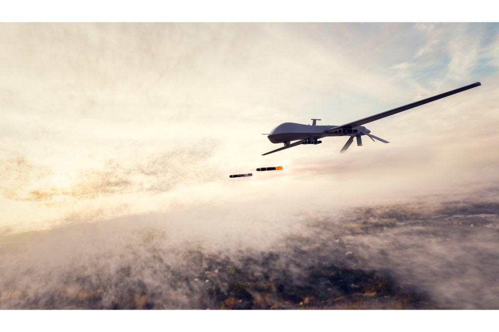 Figher drone over Middle East